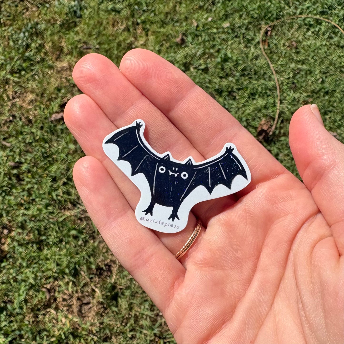 Glitter Bat Sticker