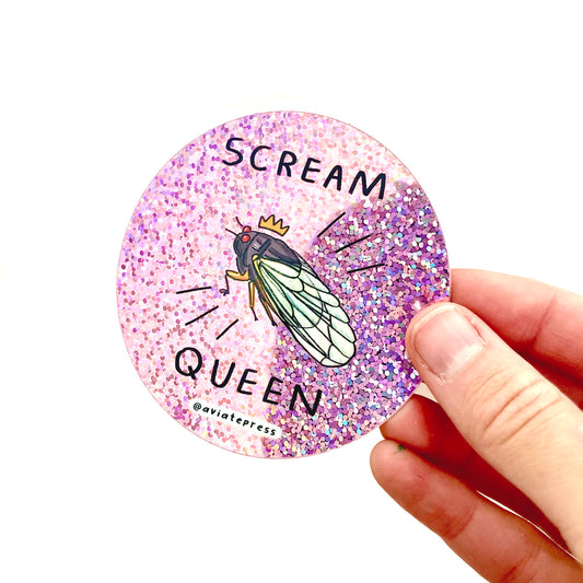 Cicada Glitter Sticker