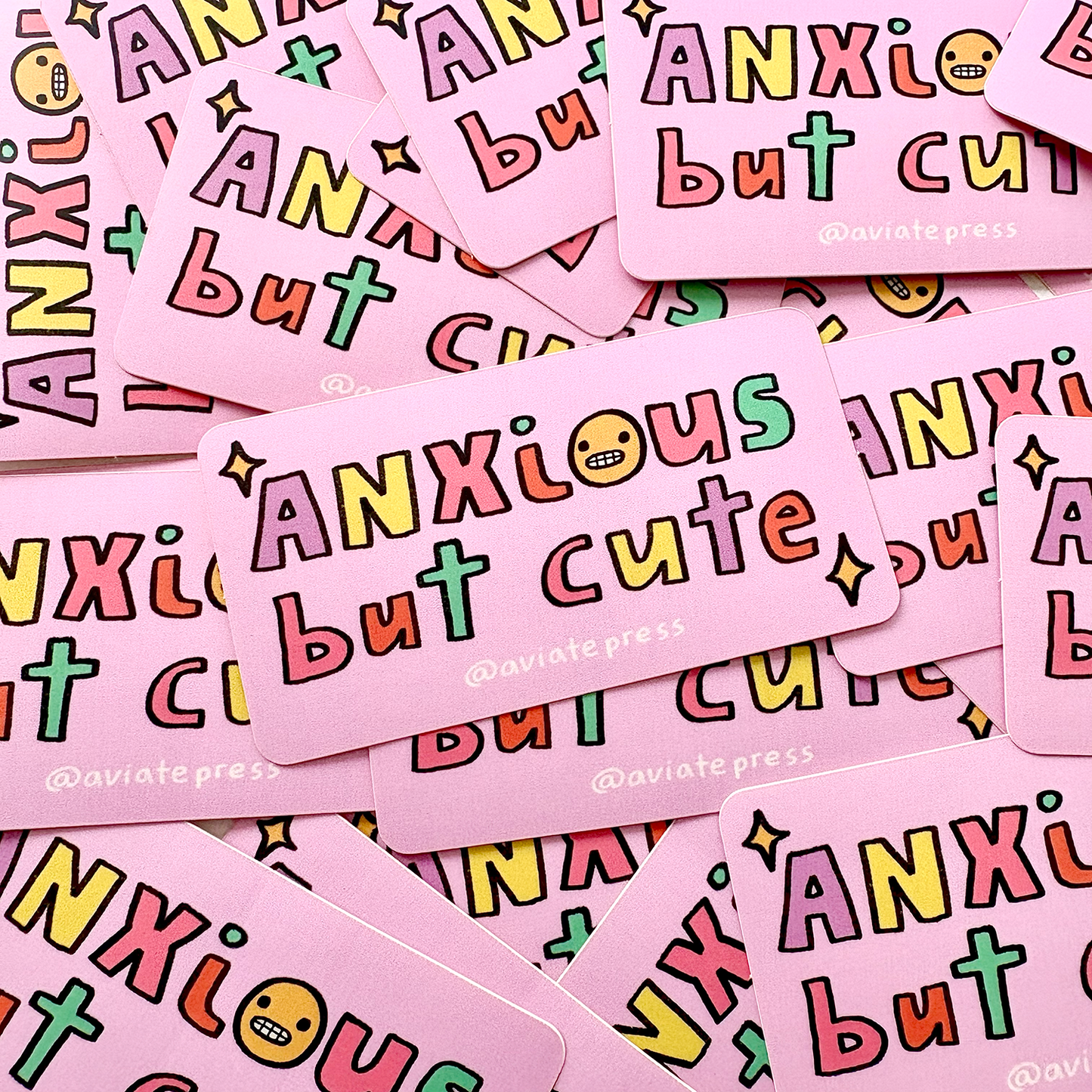 Anxious But Cute Sticker