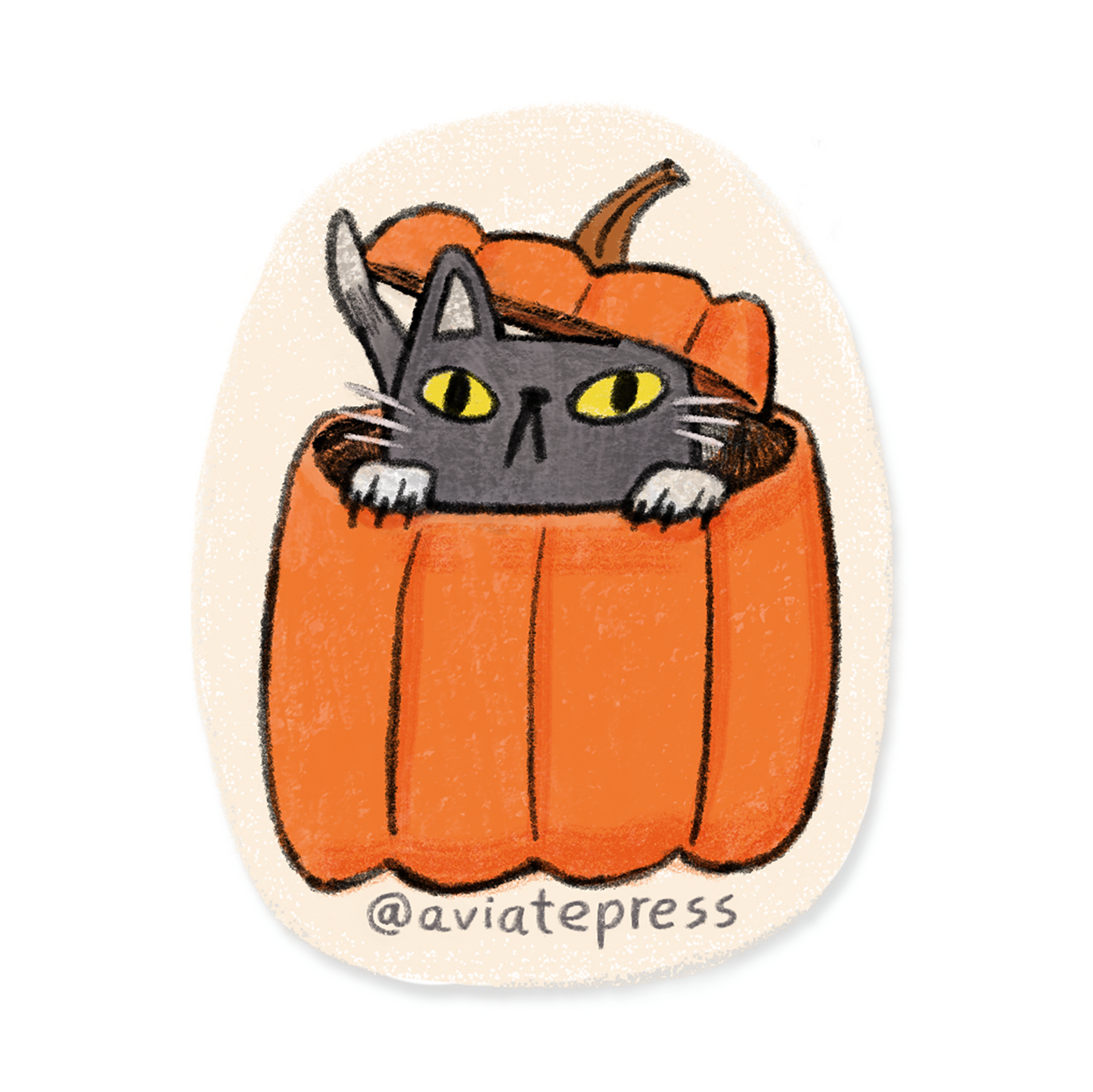 Pumpkin Cat Sticker