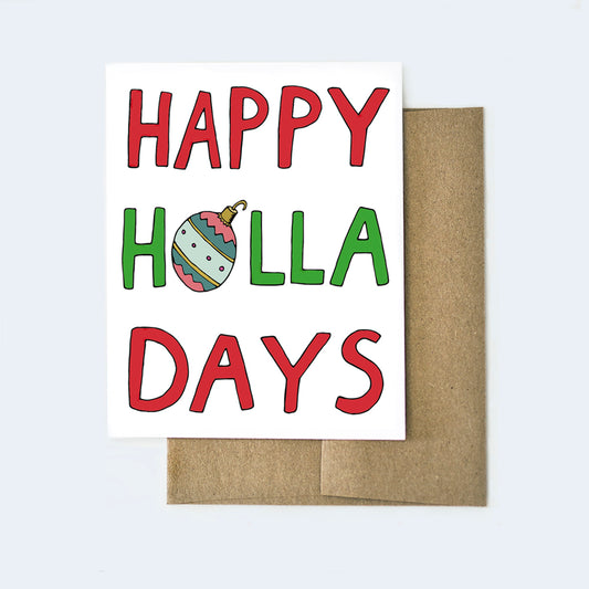 Happy Holla Days Christmas Card