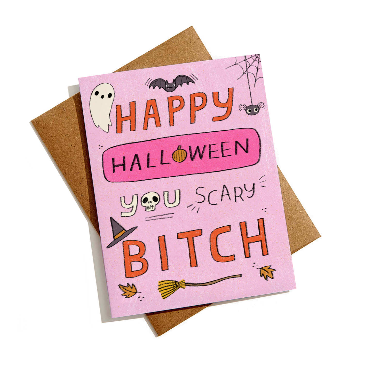Scary B*tch Halloween Card