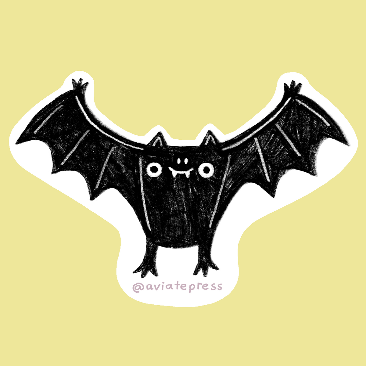 Glitter Bat Sticker