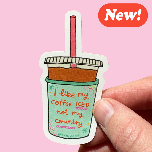Anti ICE Iced Coffee Sticker