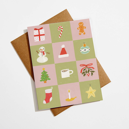 Checkered Christmas Card