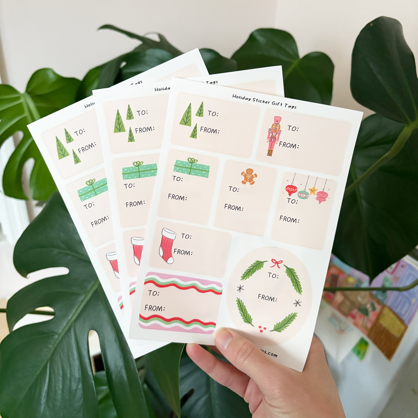 Holiday Gift Tag Sticker Sheet - Nutcracker