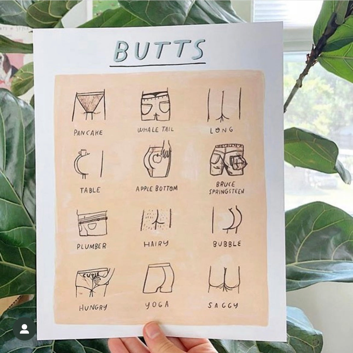 Butts Art Print