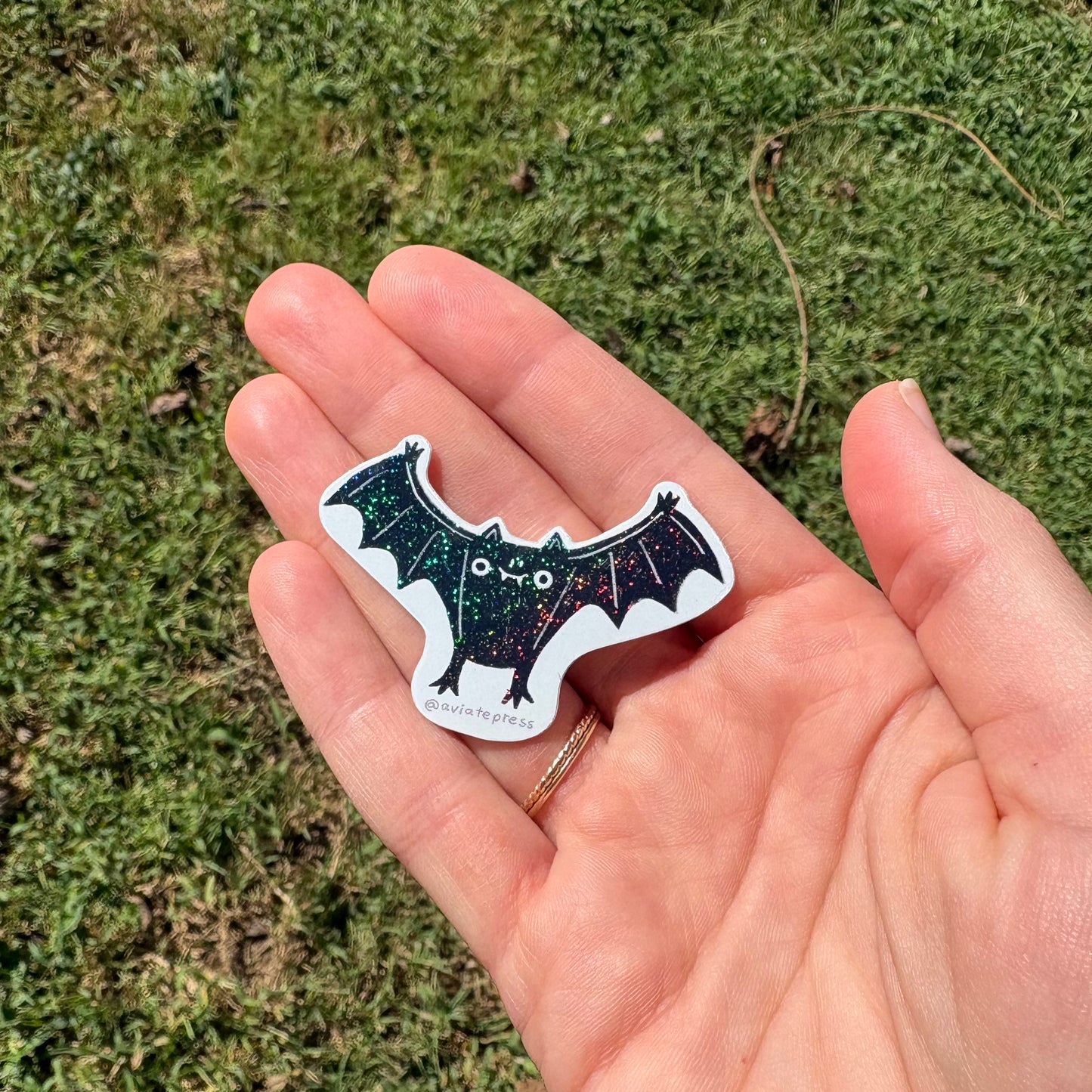 Glitter Bat Sticker