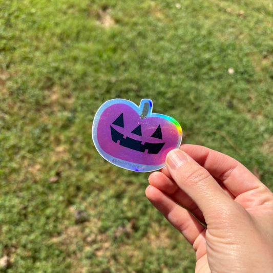 Pink Jack-o-lantern Sticker