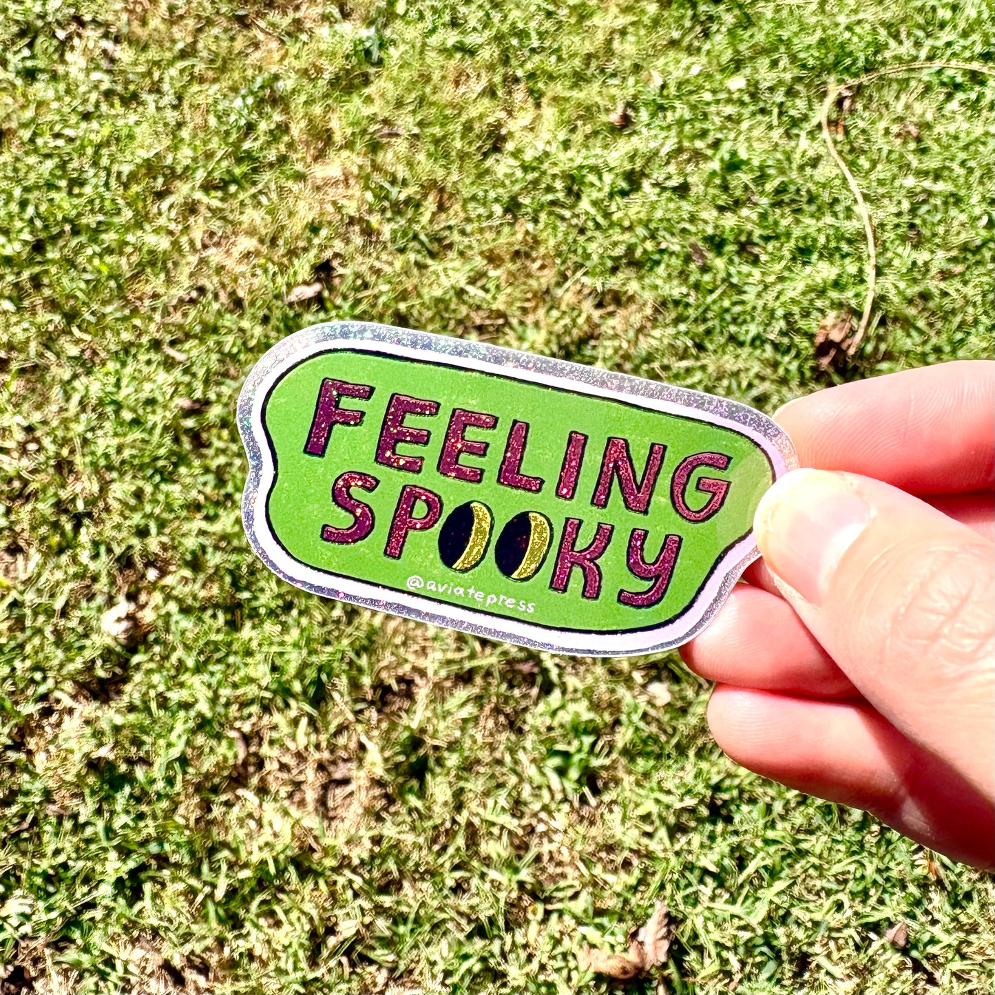 Feeling Spooky Glitter Sticker