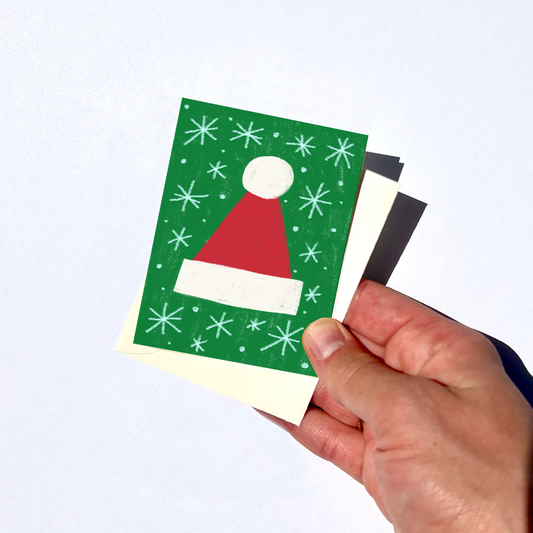 Santa Hat Mini Christmas Card