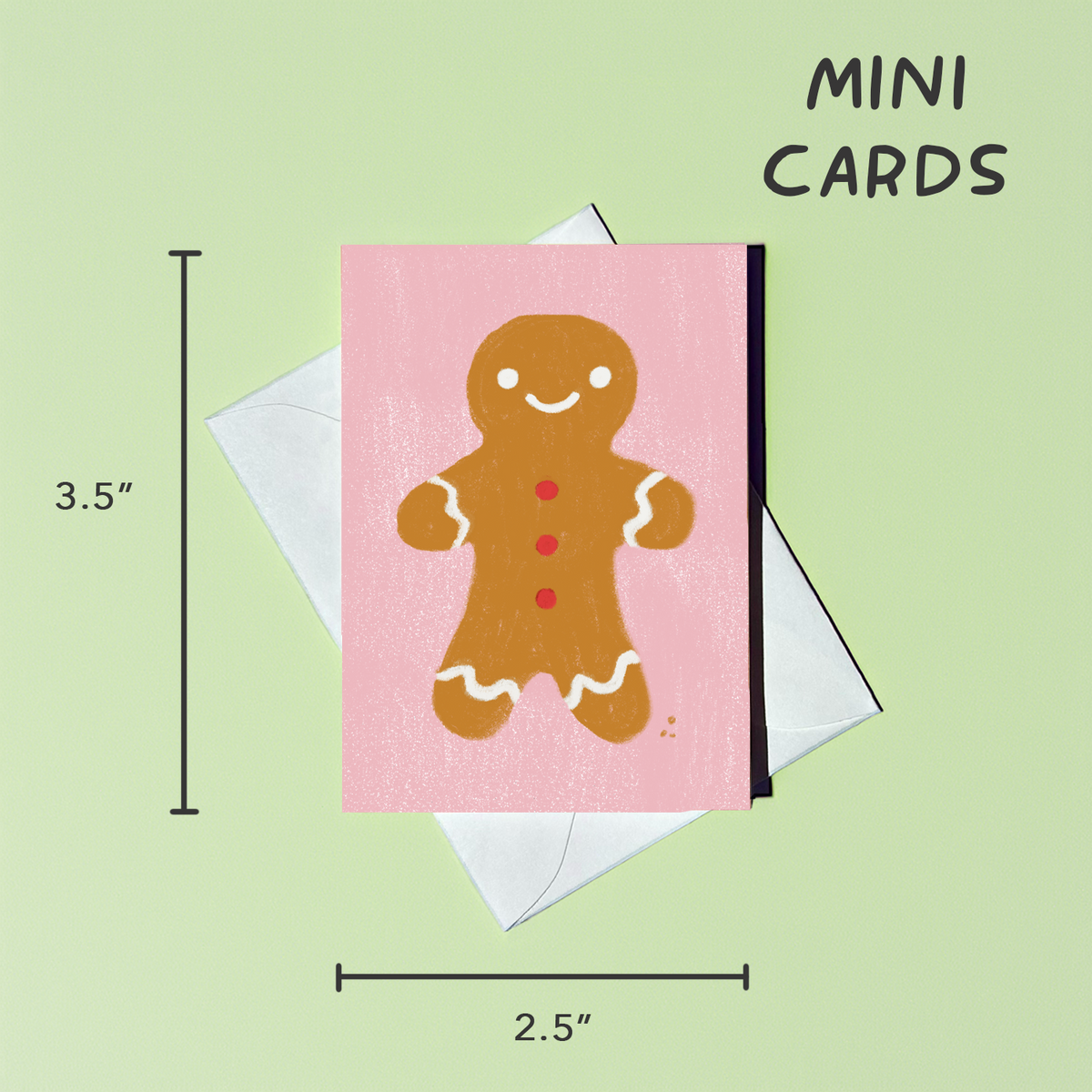 Gingerbread Cookie Mini Christmas Card