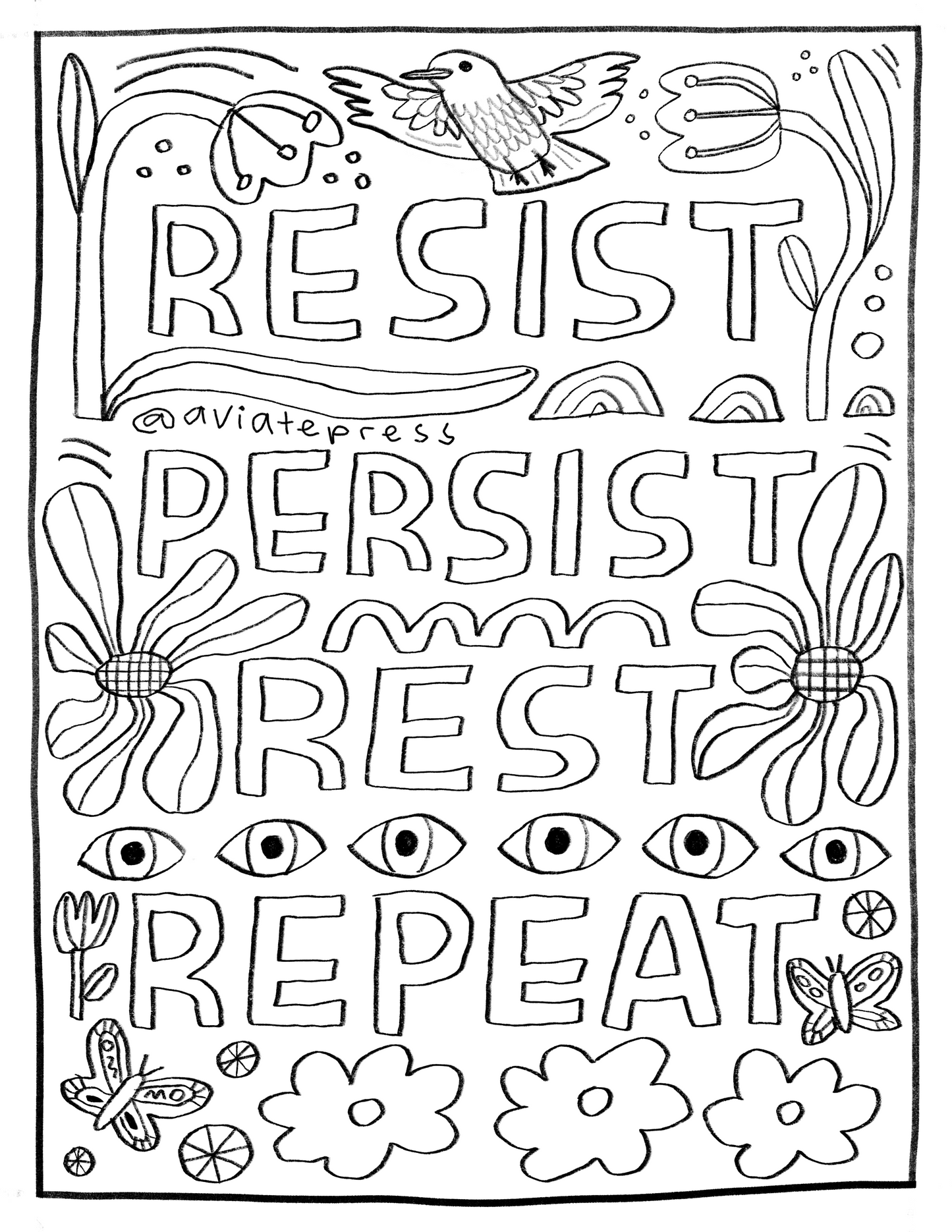 RESIST Coloring Page Download