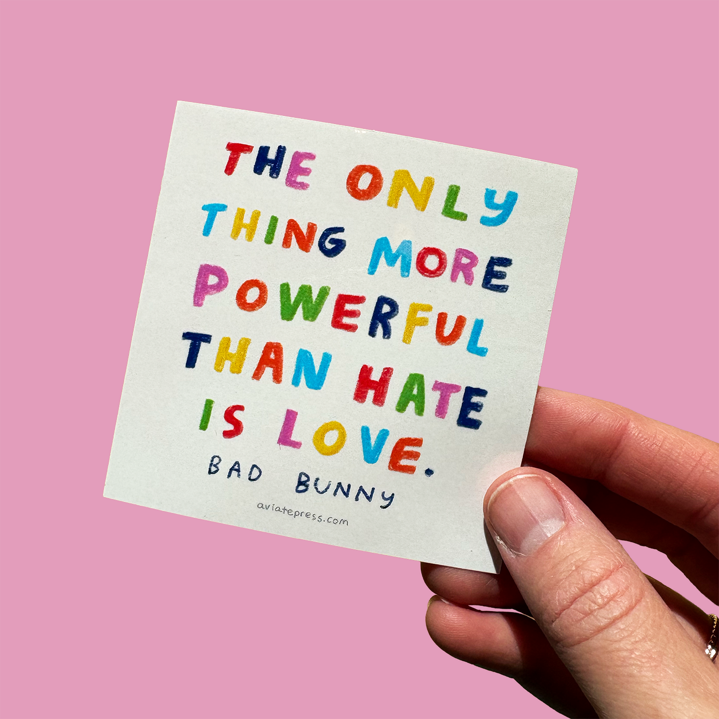 Bad Bunny Quote Sticker