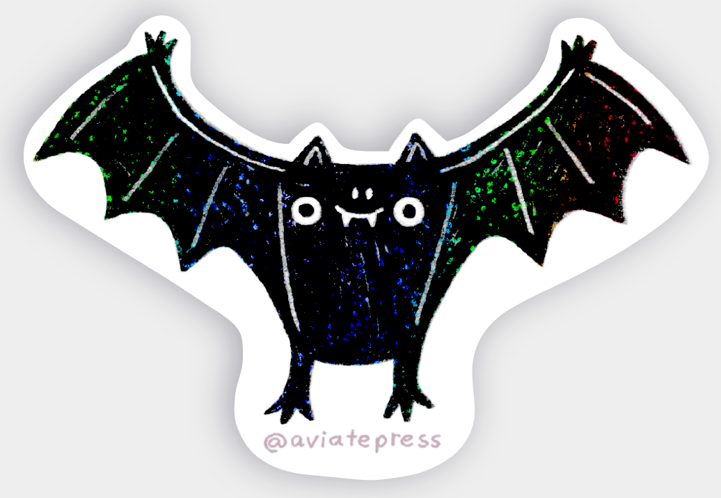 Glitter Bat Sticker