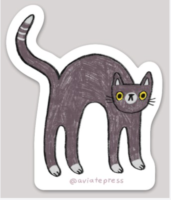 Scaredy Cat Sticker