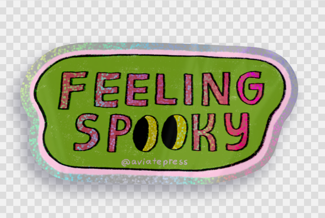 Feeling Spooky Glitter Sticker