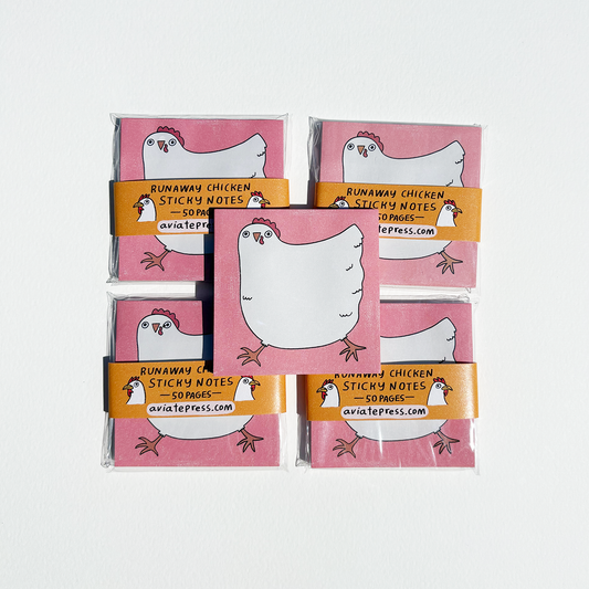 Runaway Chicken Sticky Notepad