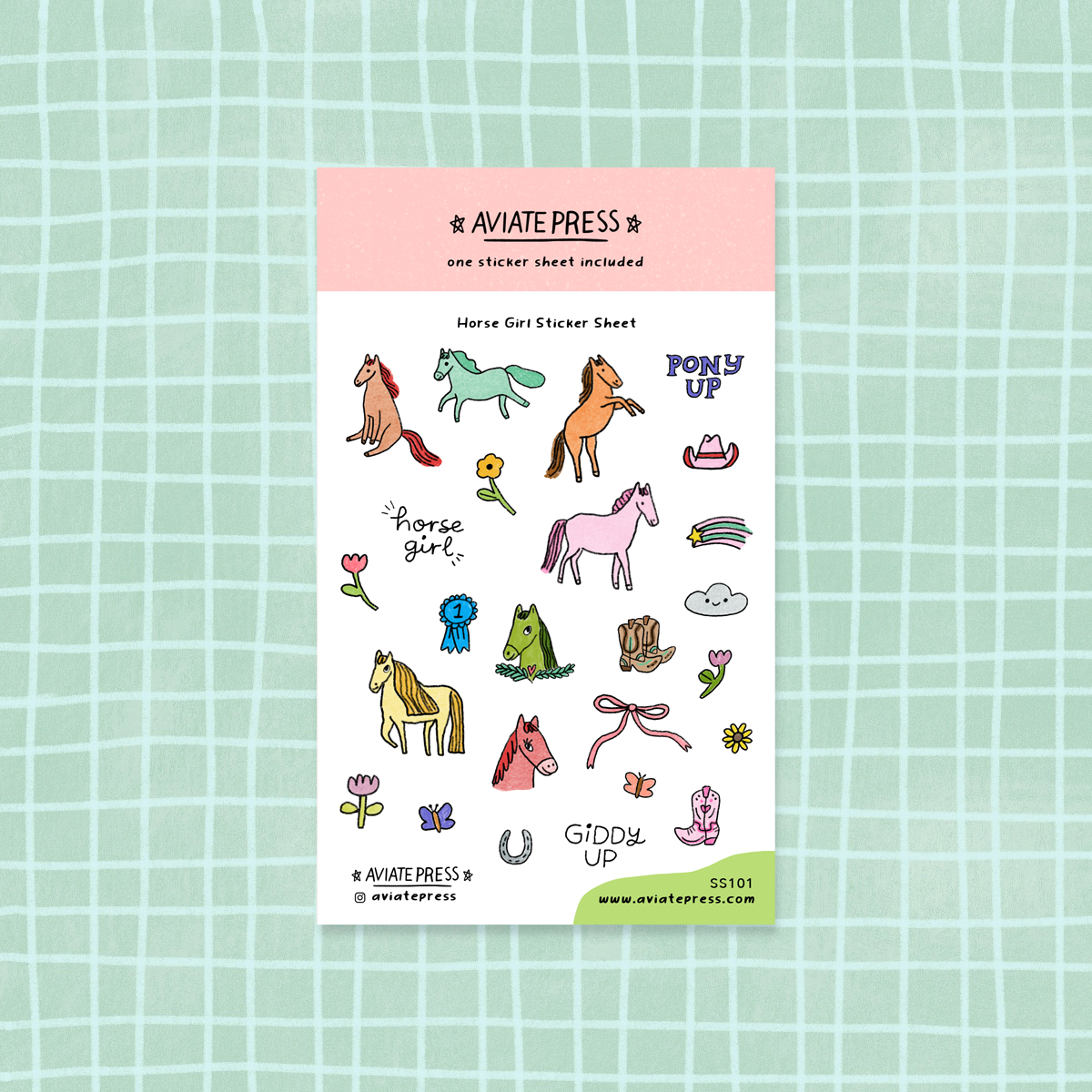 Horse Girl Sticker Sheet