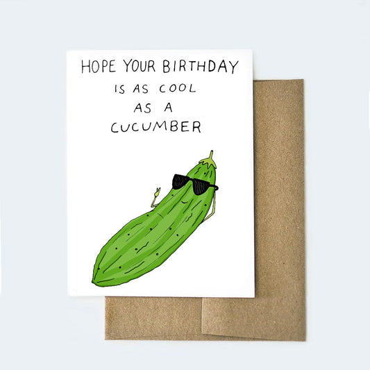 cool as a cucumber birthday card