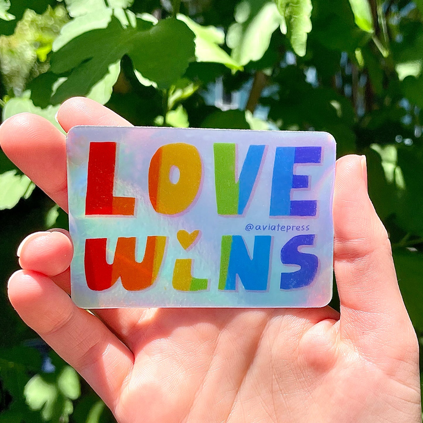 Love Wins Holographic Sticker