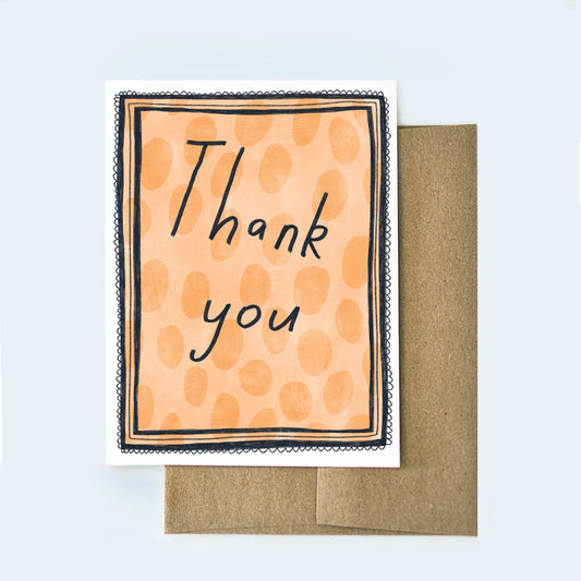 Orange Thank You Card