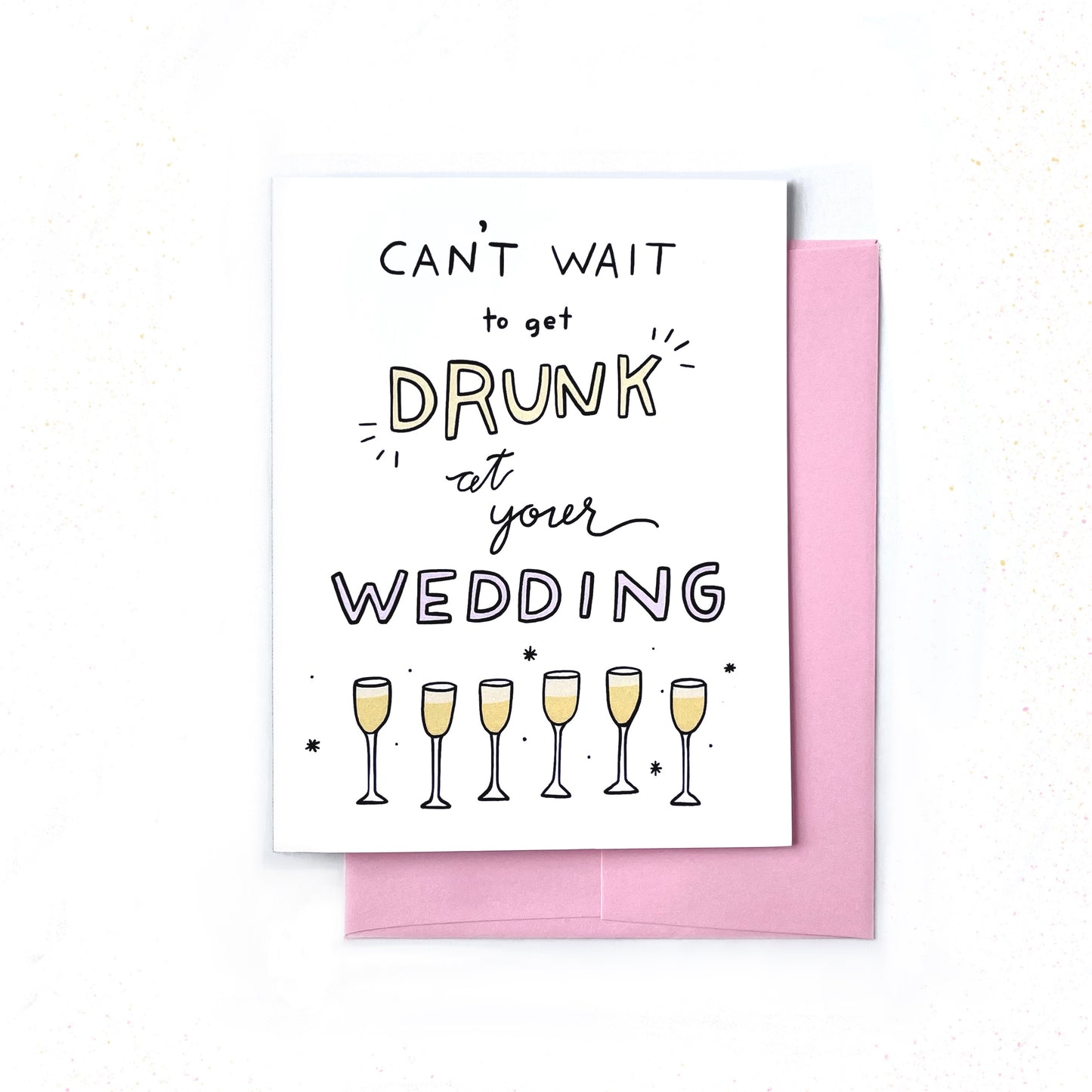 Drunk Wedding Engagement Card