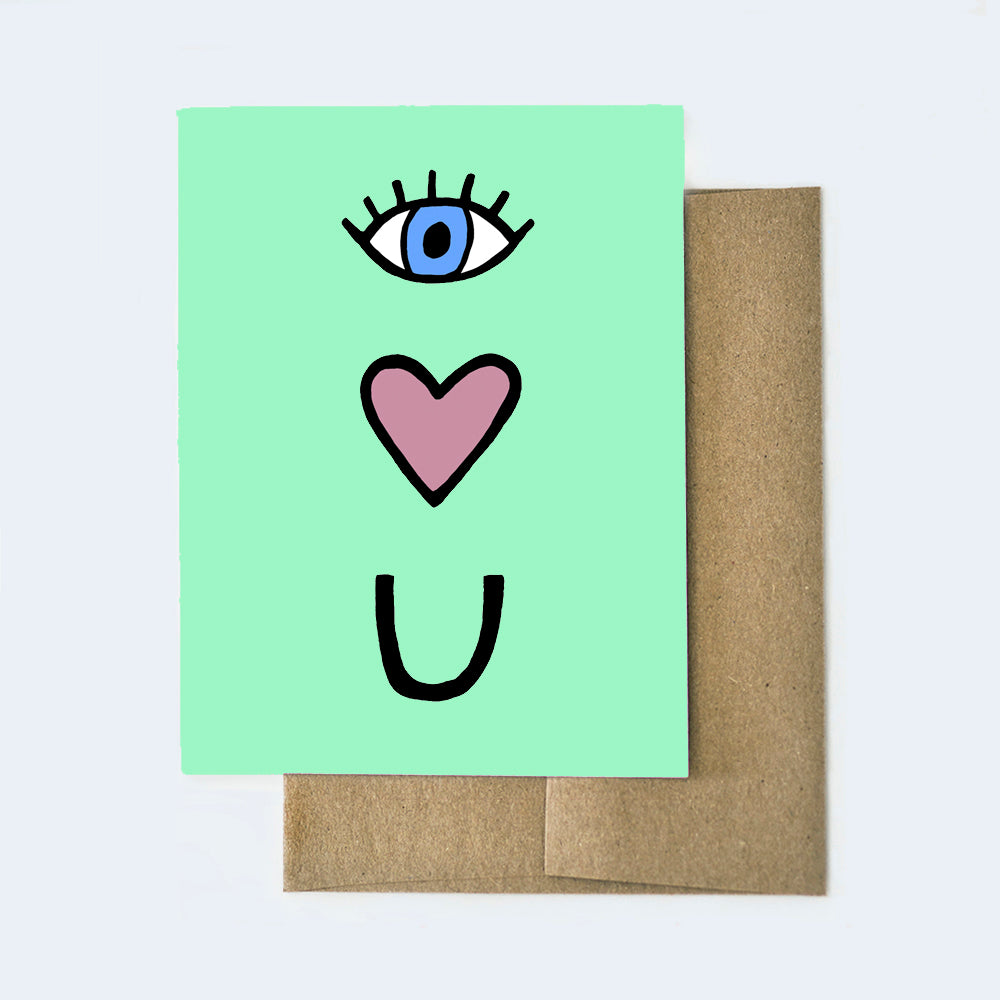 Eye Heart U Love Card