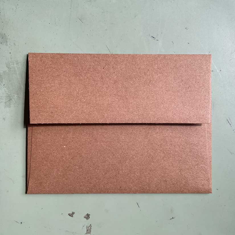 kraft envelope for funny late birthday card