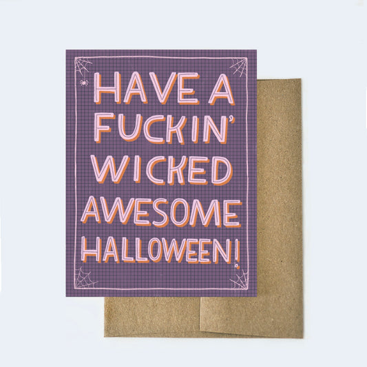 Fucking Wicked Awesome Halloween Card