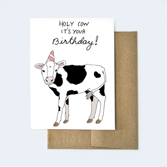 holy cow birthday card