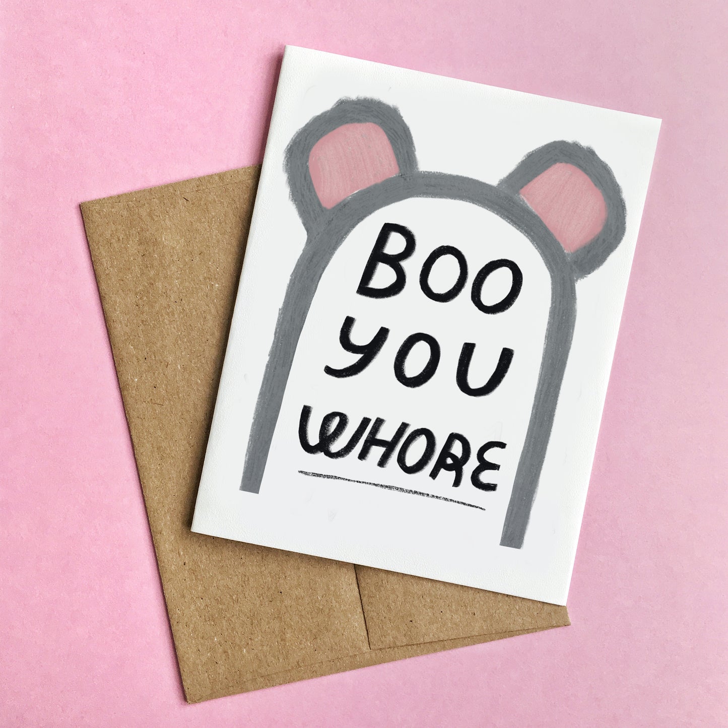 Boo You Whore Halloween Card