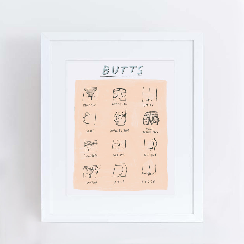 Butts Art Print